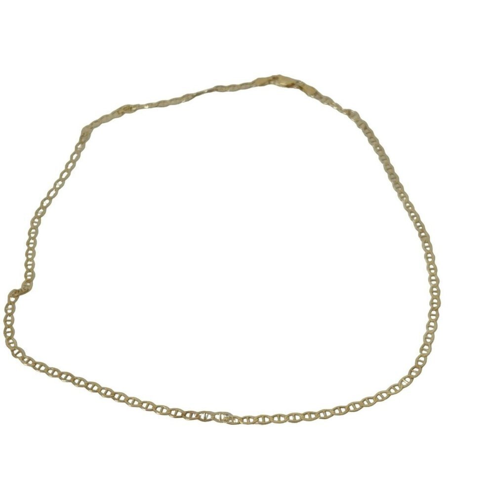 Gold Tone Link Chain Necklace 925 18" NEW W/O TAGS